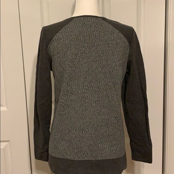 Loft heather grey and black sweatshirt top- size S - Picture 2 of 8